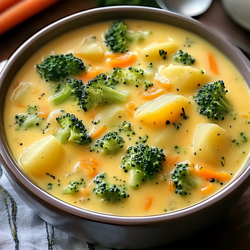 30minute Crock Pot Broccoli Cheddar Soup Recipe