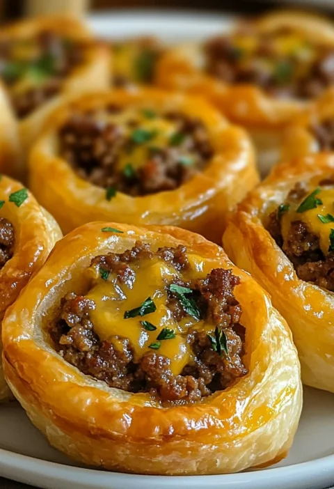 Garlic Butter Cheeseburger Rollups Minutes