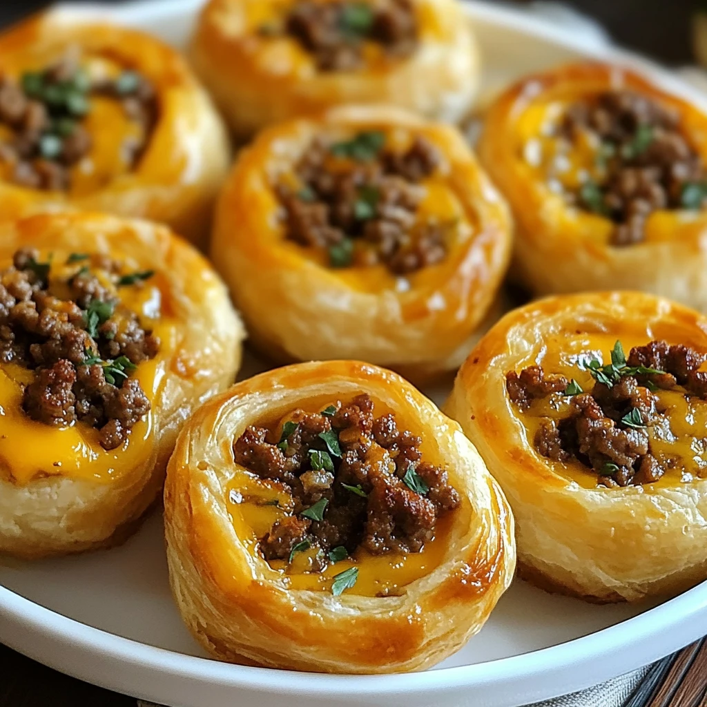 Garlic Butter Cheeseburger Rollups Minutes