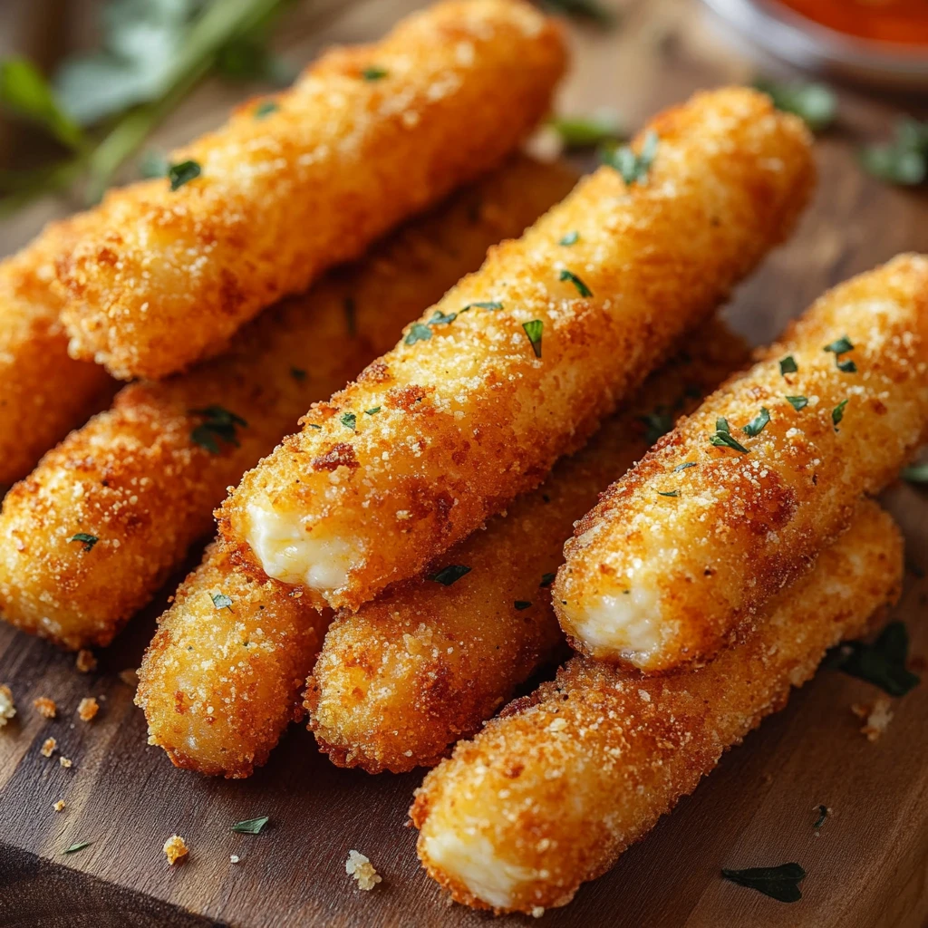 Air Fryer Crispy Mozzarella Sticks