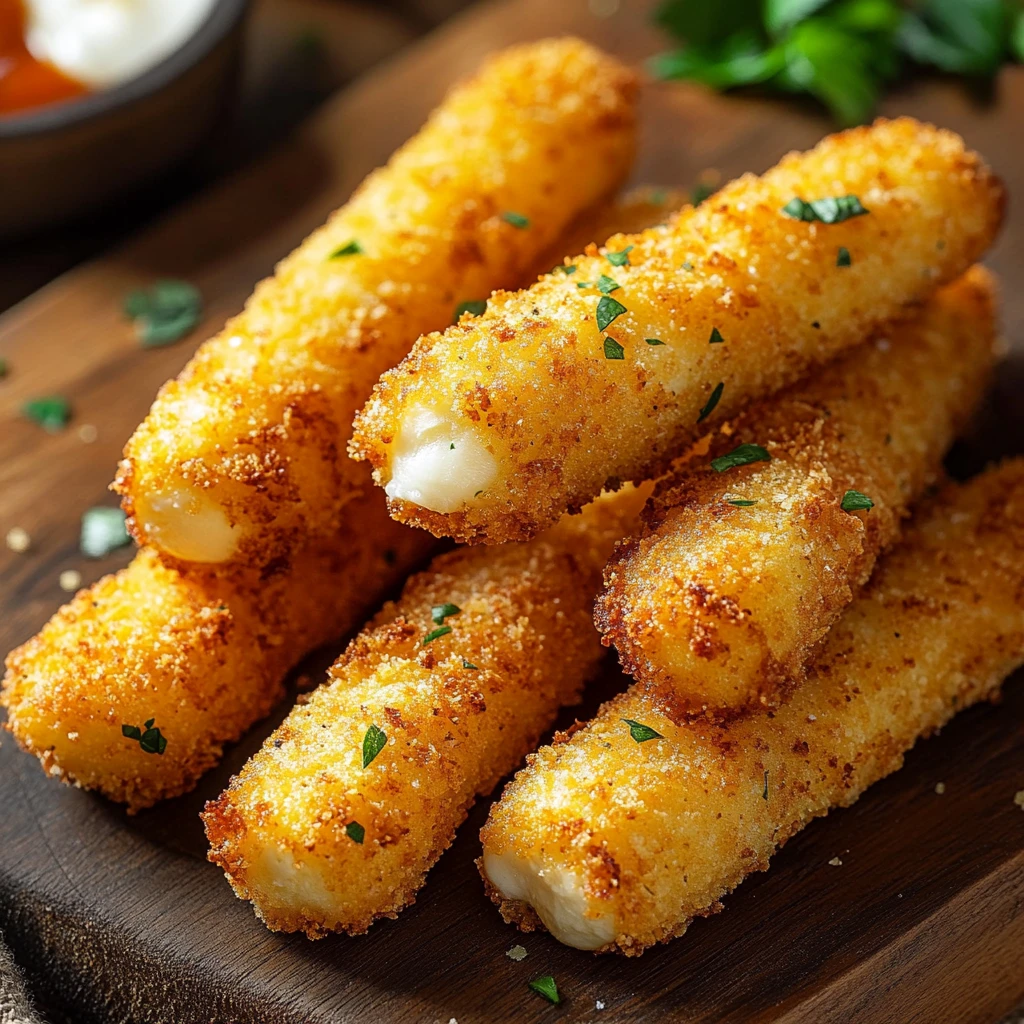Air Fryer Crispy Mozzarella Sticks