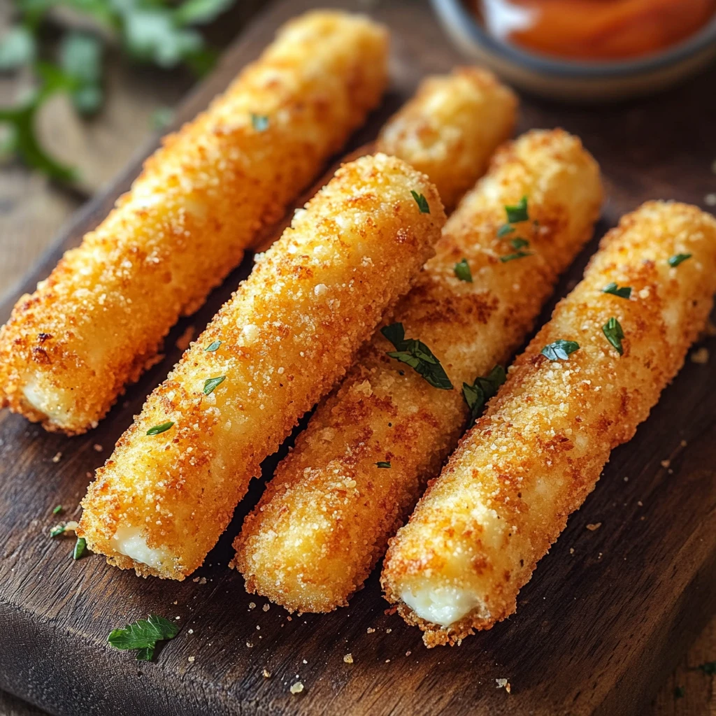 Air Fryer Crispy Mozzarella Sticks