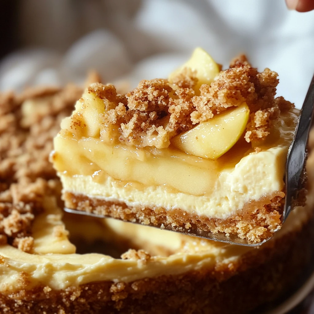 Apple Crumble Cheesecake Recipe Sweet Dessert