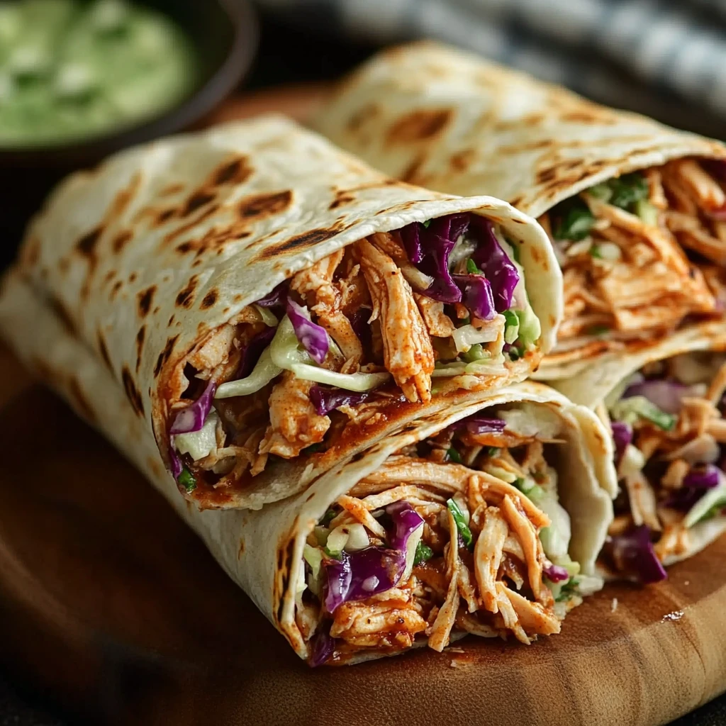 Bbq Chicken Coleslaw Wraps