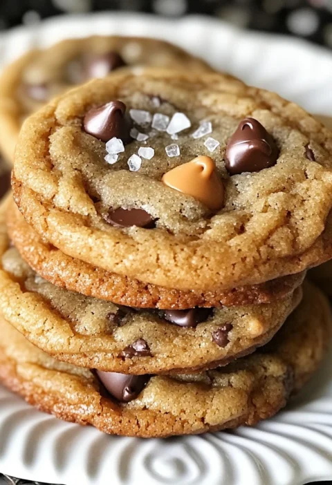 Butterscotch Chocolate Chip Cookies Sea Salt