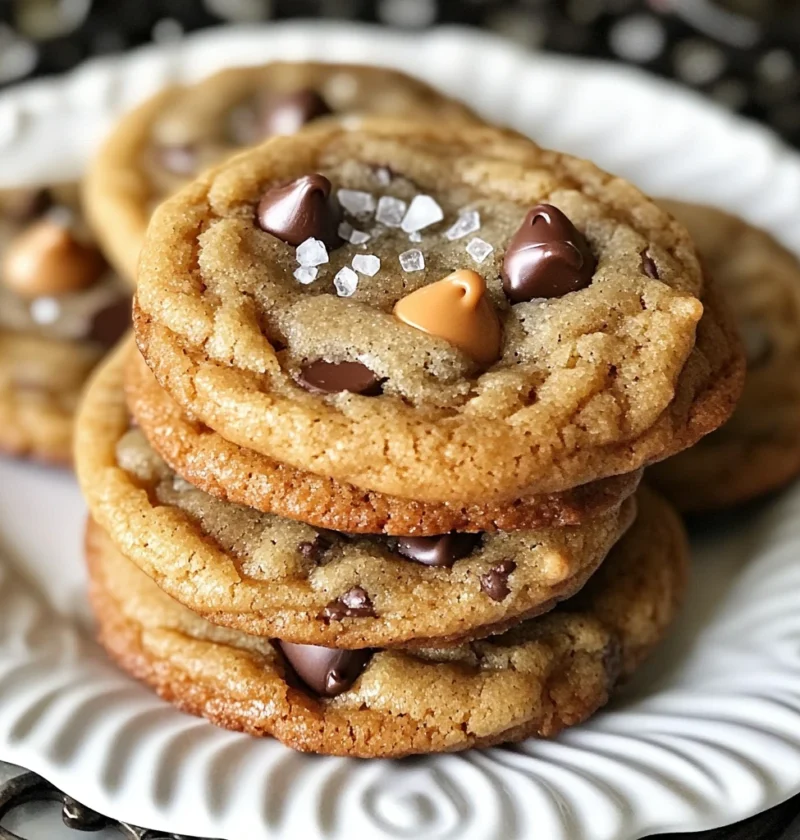 Butterscotch Chocolate Chip Cookies Sea Salt