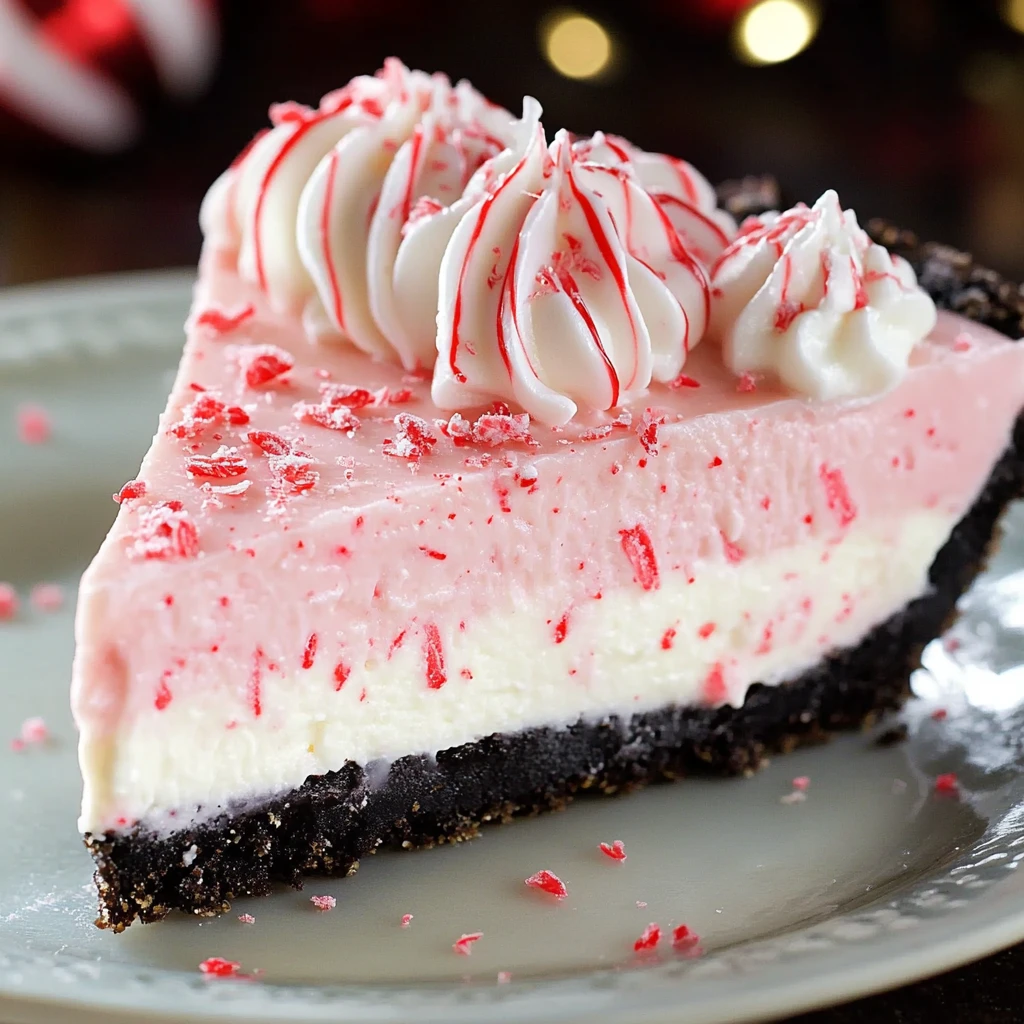 Candy Cane Pie Recipe Nobake Christmas Dessert