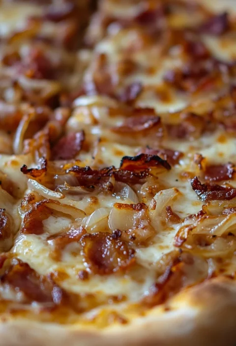 Caramelized Onion Bacon Pizza