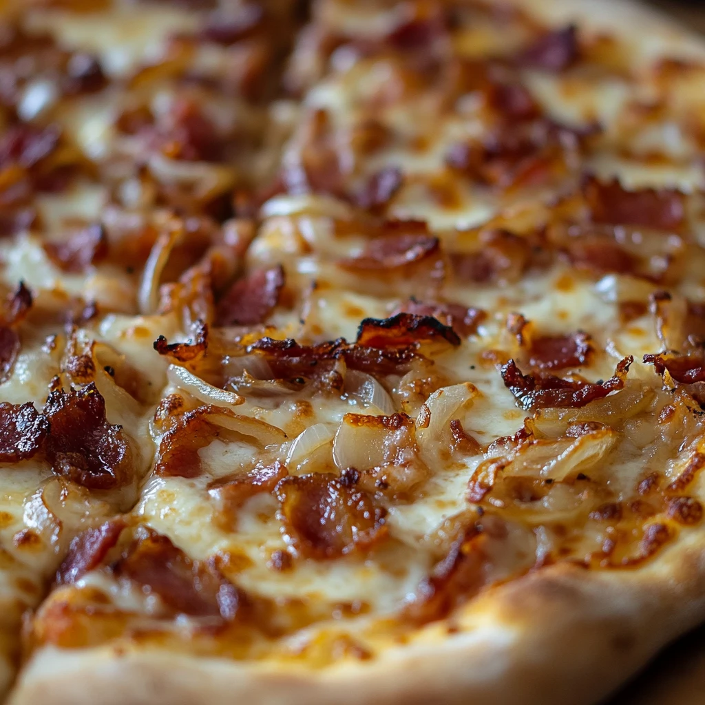 Caramelized Onion and Bacon Pizza