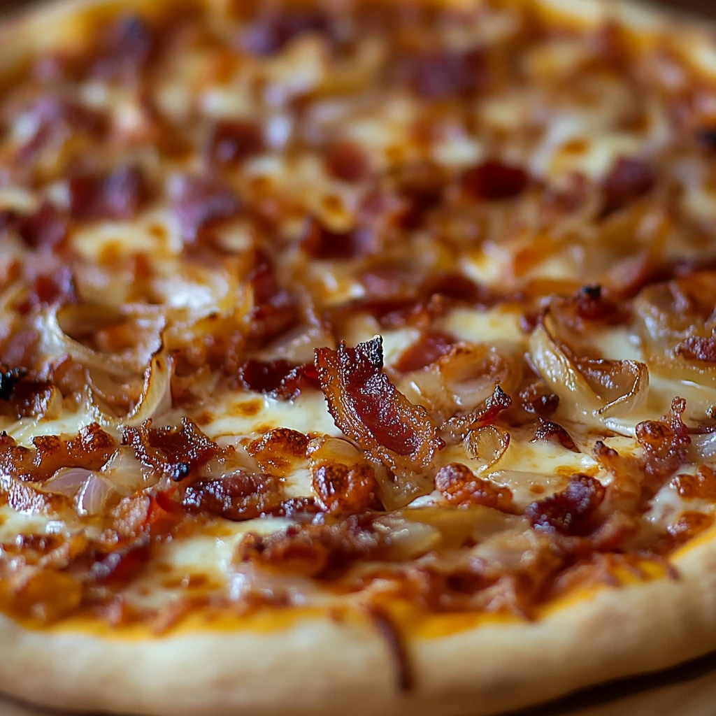 Caramelized Onion Bacon Pizza