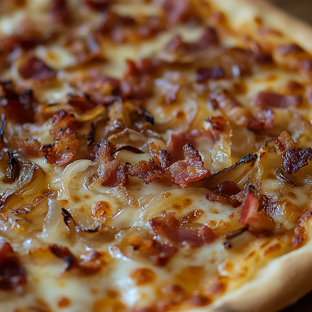 Caramelized Onion Bacon Pizza