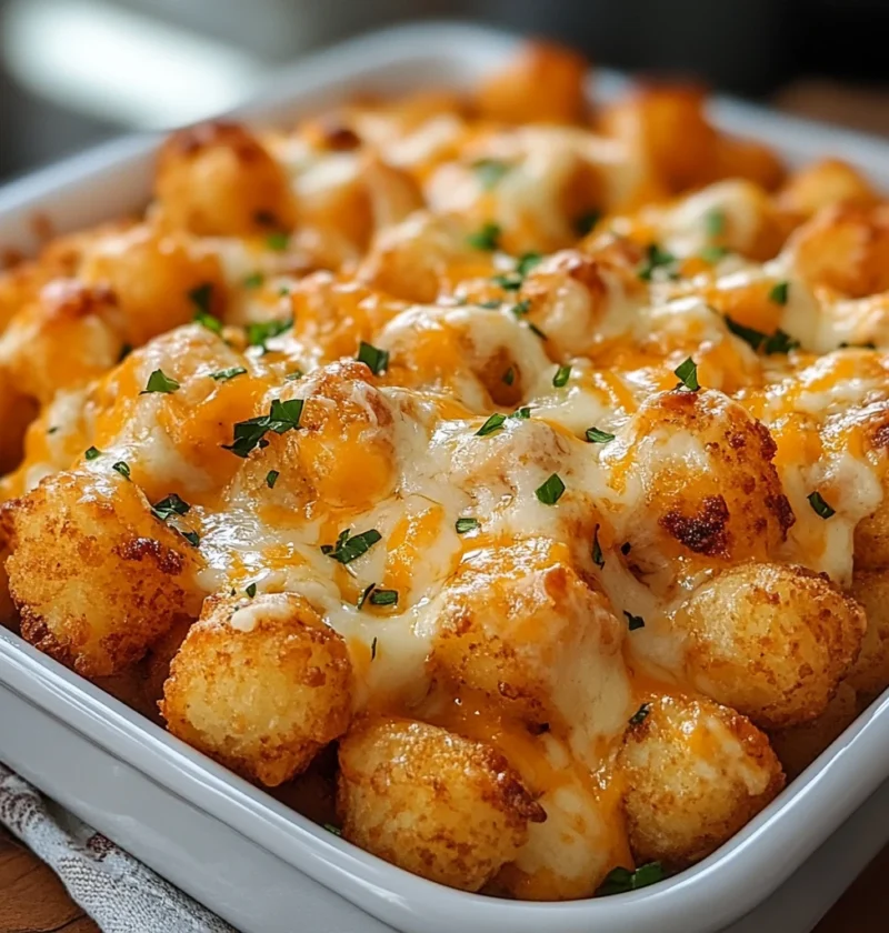 Cheddar Ranch Chicken Tater Tot Bake Weeknight Favorite