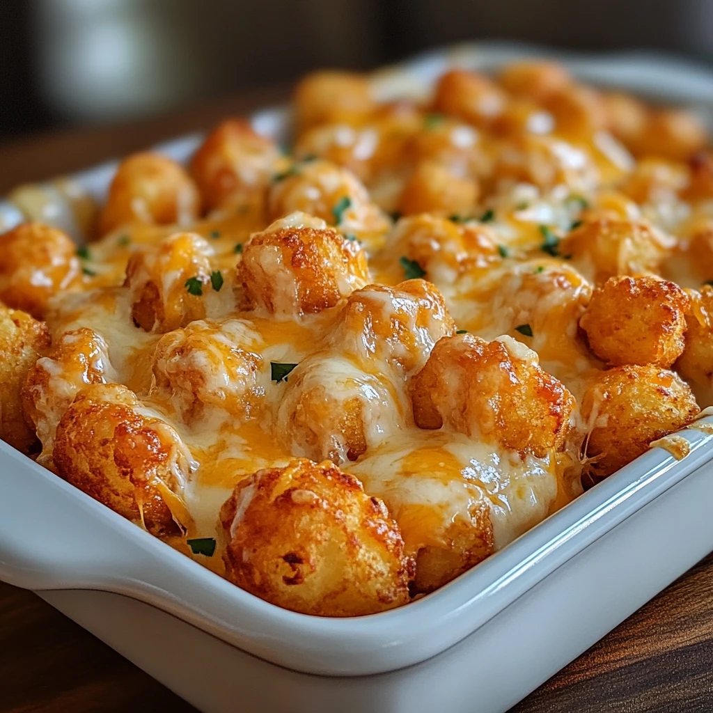 Cheddar Ranch Chicken Tater Tot Bake Weeknight Favorite