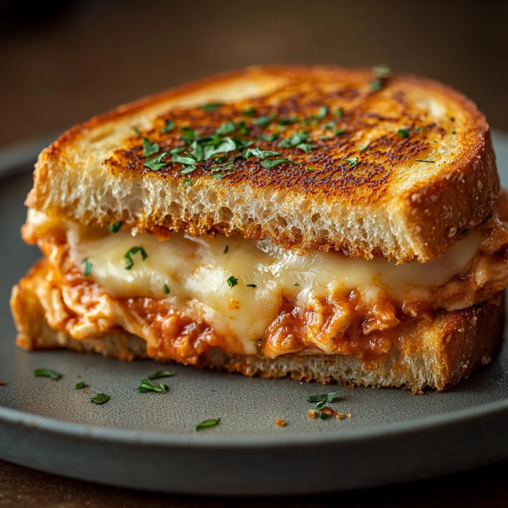 Chicken Parmesan Grilled Cheese Sandwich