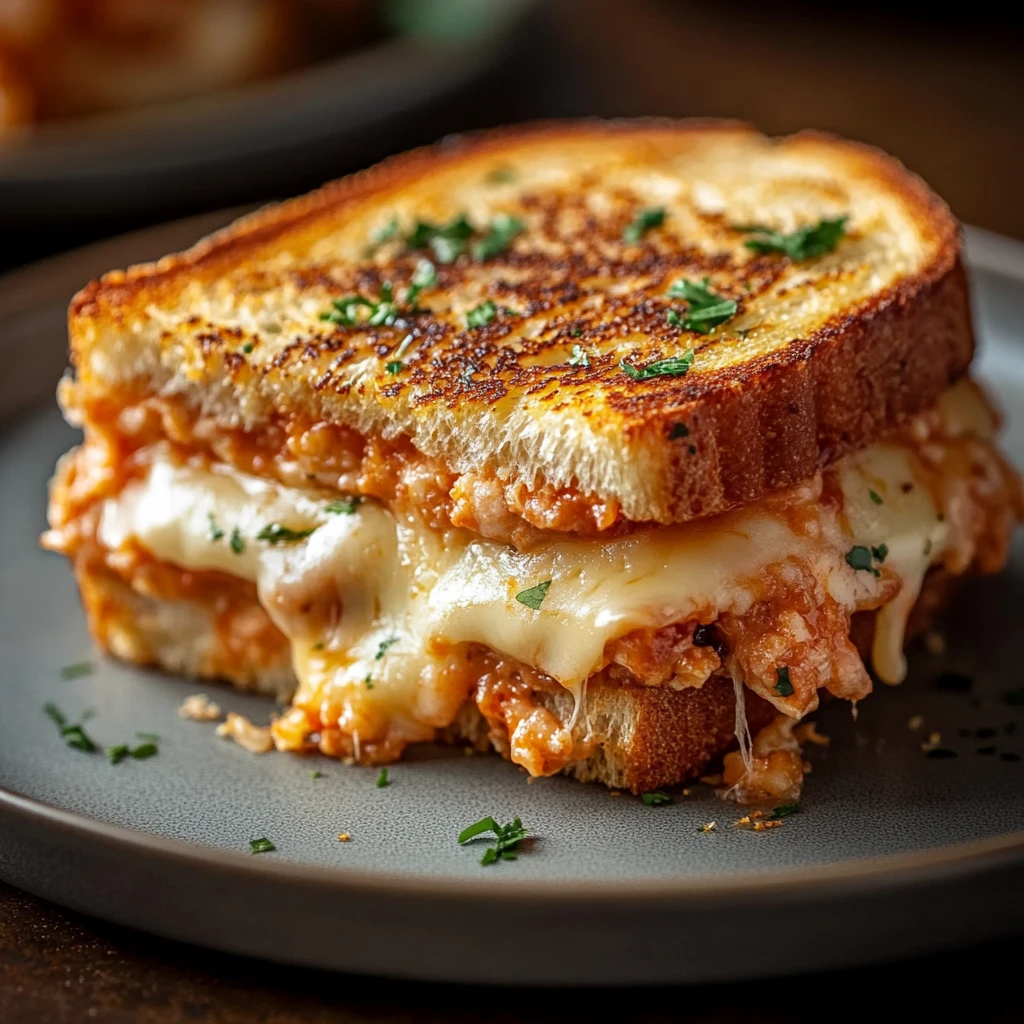 Chicken Parmesan Grilled Cheese Sandwich