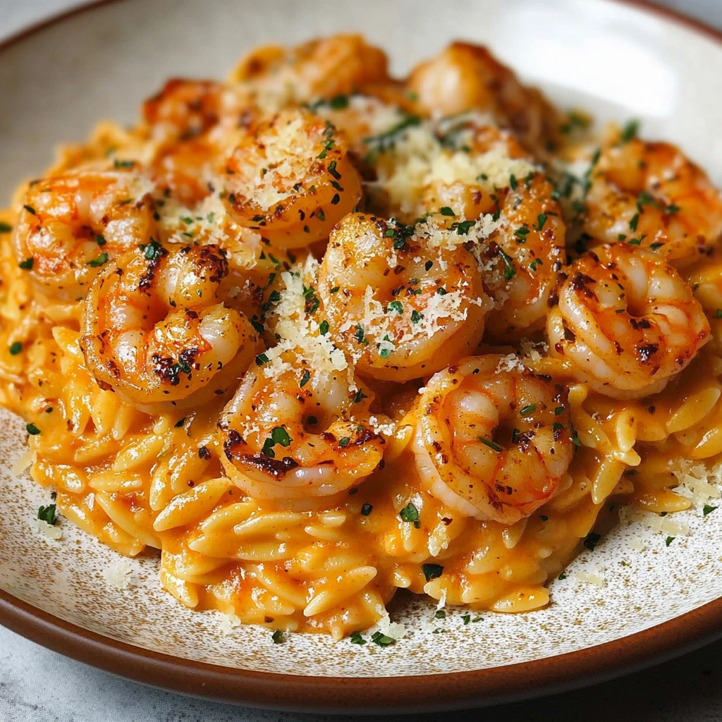 Creamy Cajun shrimp pasta Recipe (delicious with orzo)