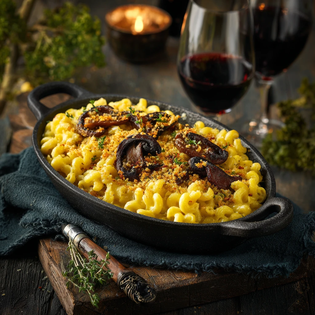 Creamy Miso Pumpkin Pasta Calabrian Chili Breadcrumbs Shiitake