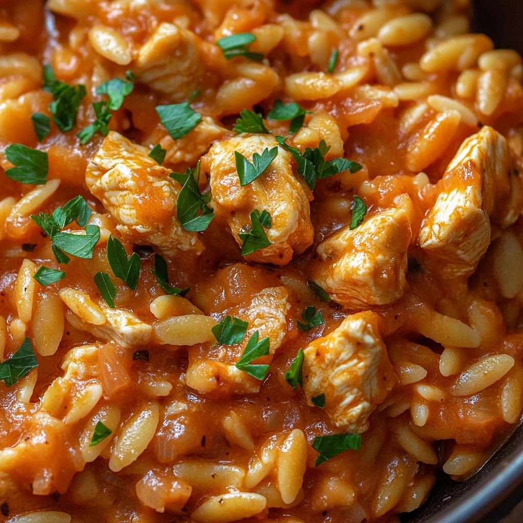 Creamy Tomato Orzo Chicken