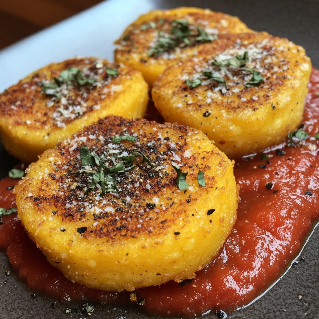 Crispy Fried Polenta with Marinara Sauce