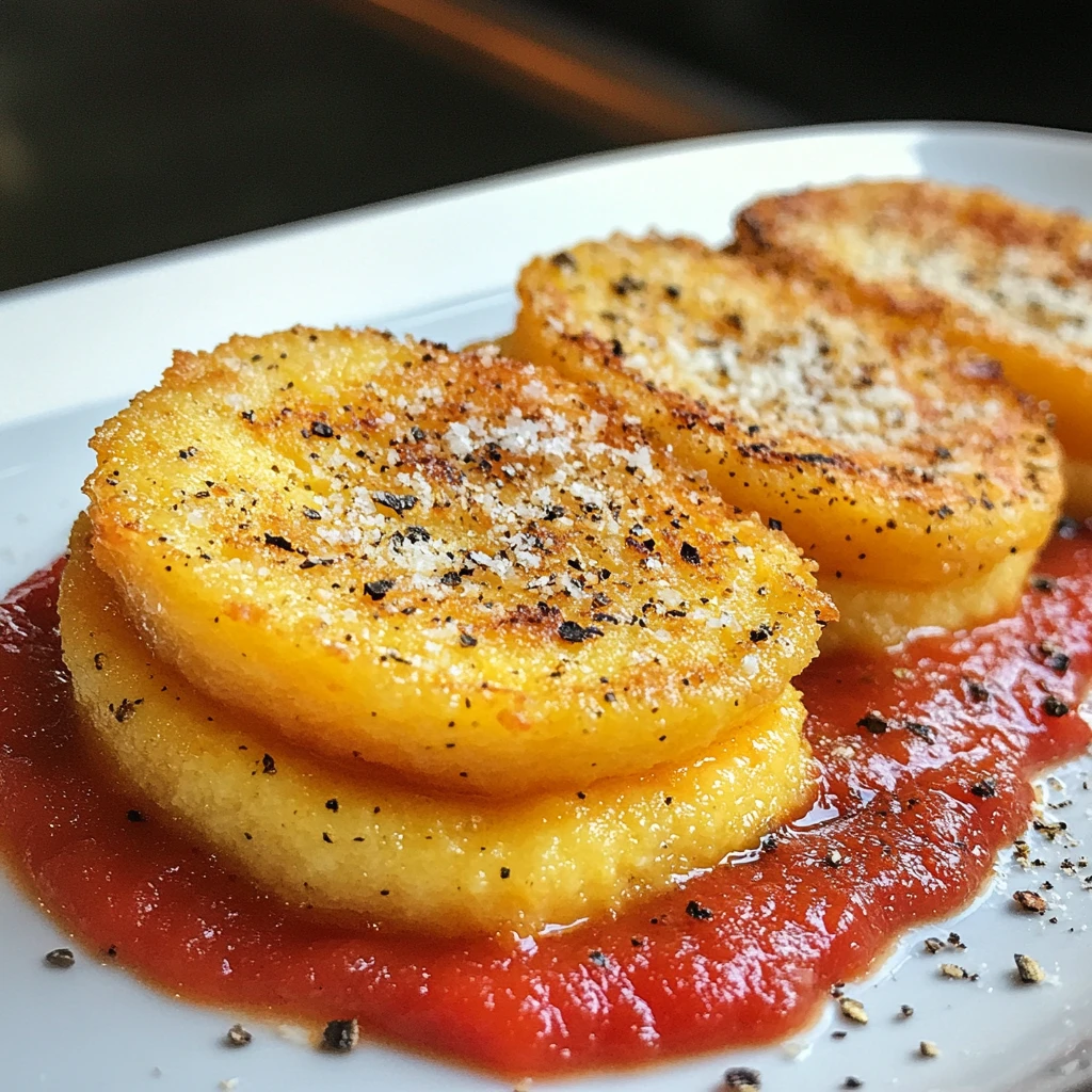 Crispy Fried Polenta Marinara Sauce