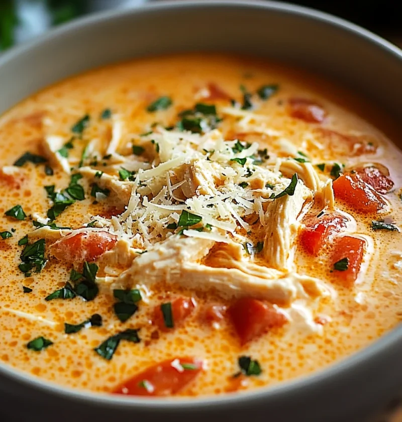 Crock Pot Creamy Chicken Parmesan Soup Recipe