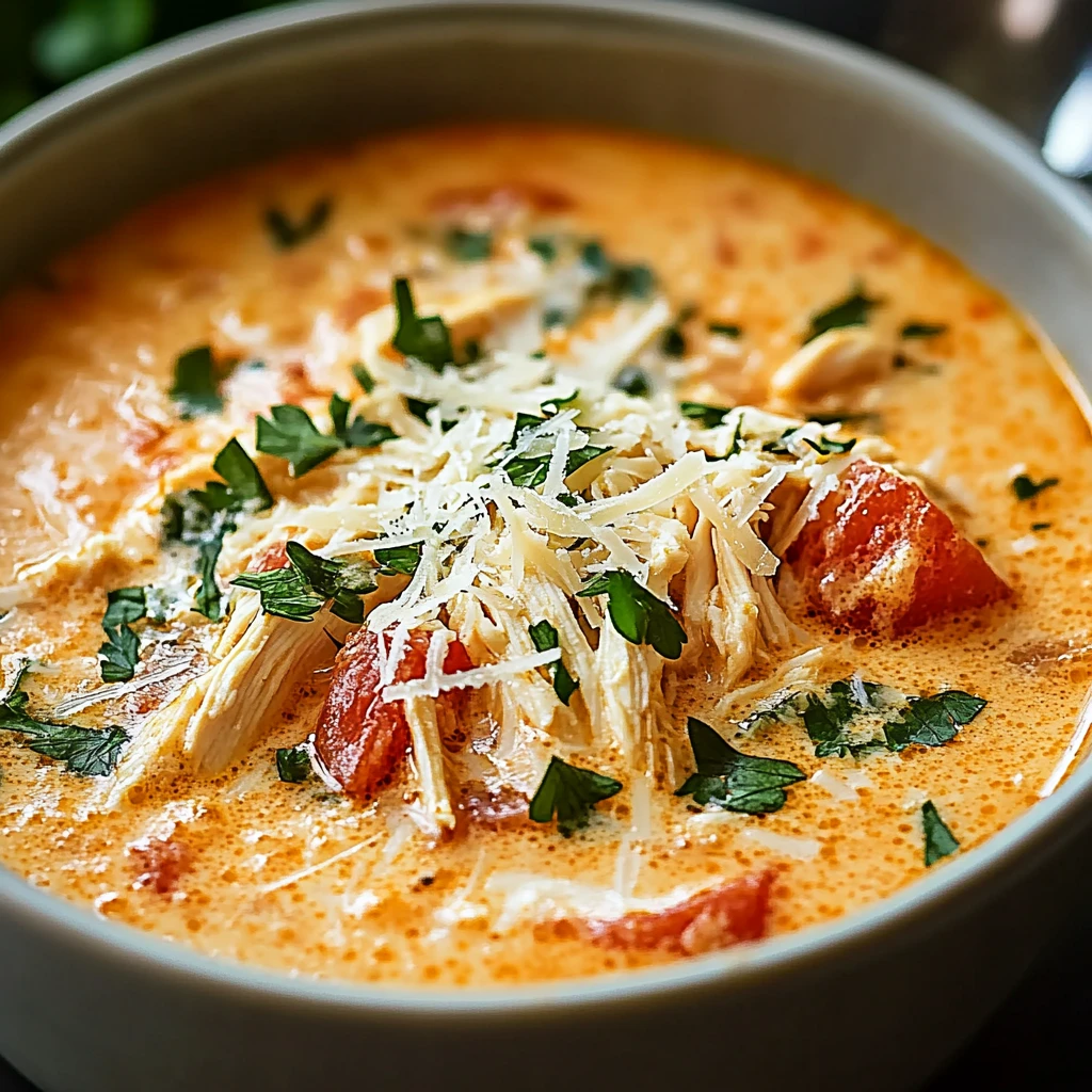 Crock Pot Creamy Chicken Parmesan Soup Recipe