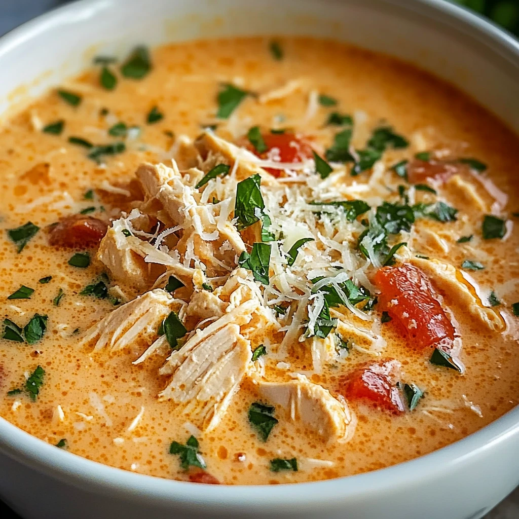 Crock Pot Creamy Chicken Parmesan Soup Recipe