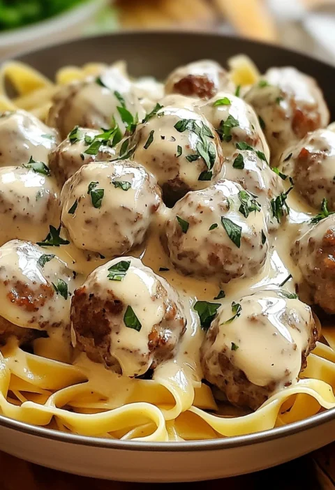 Meatball Stroganoff Creamy Sauce Recipe