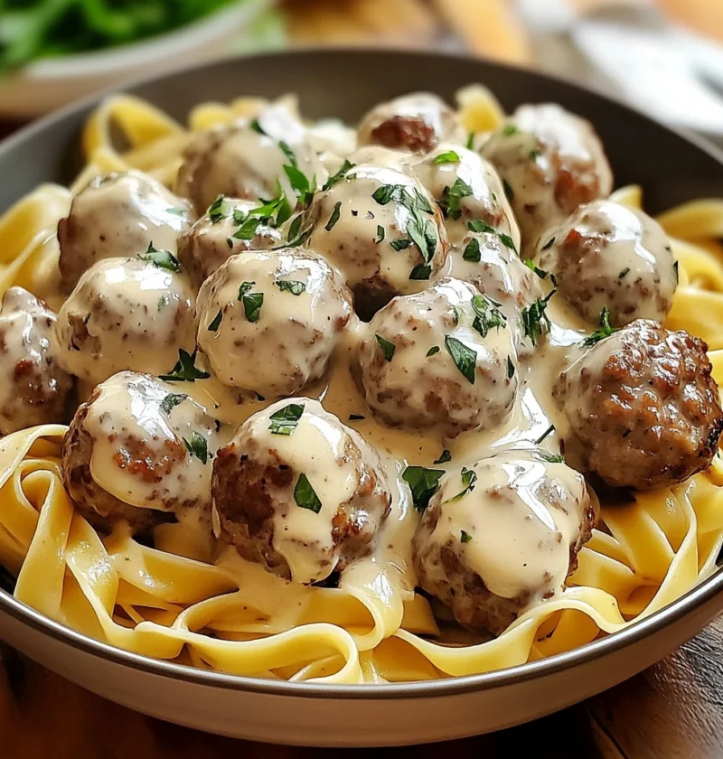 Meatball Stroganoff Creamy Sauce Recipe