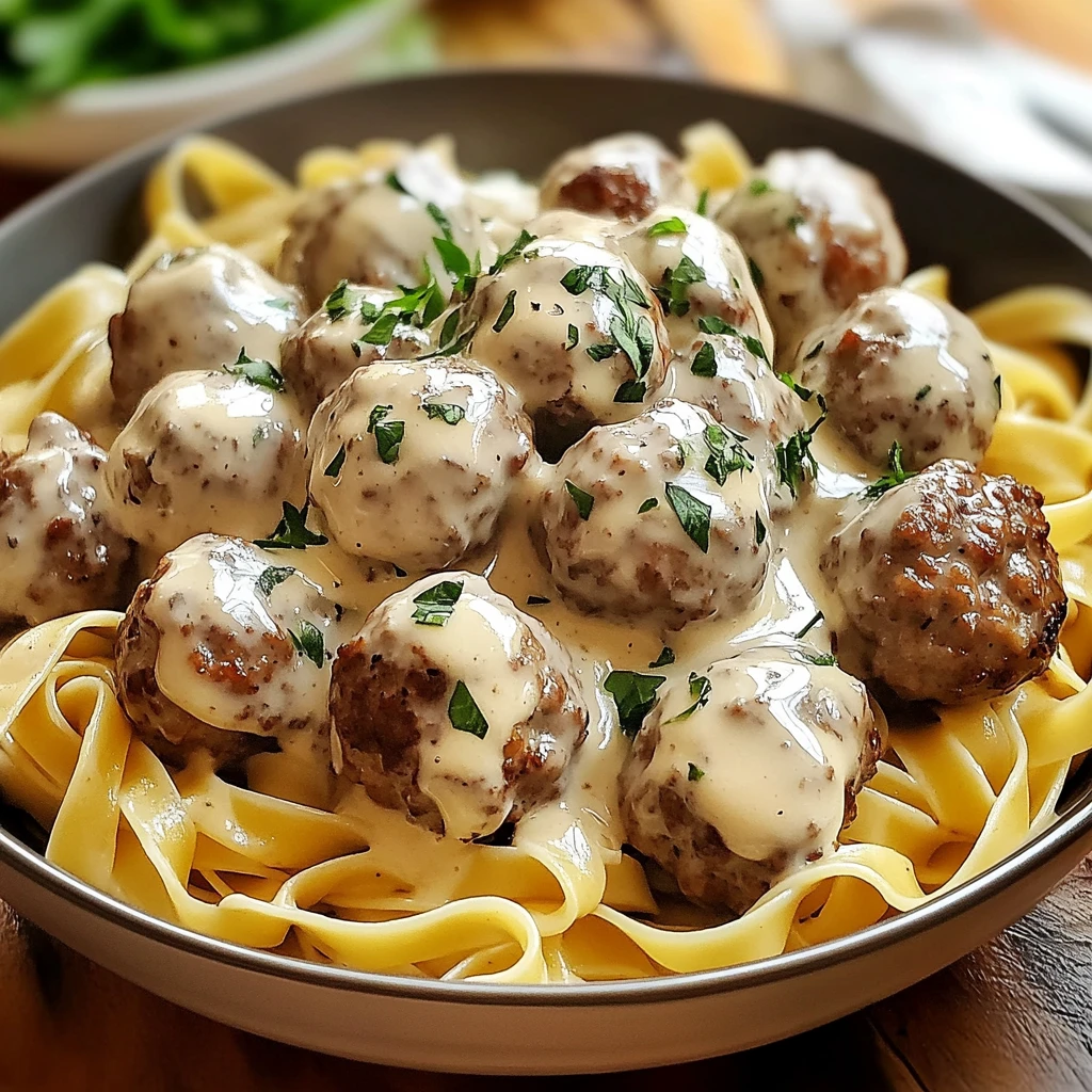 Easy Meatball Stroganoff with Creamy Sauce Recipe