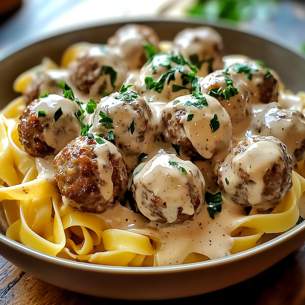 Meatball Stroganoff Creamy Sauce Recipe