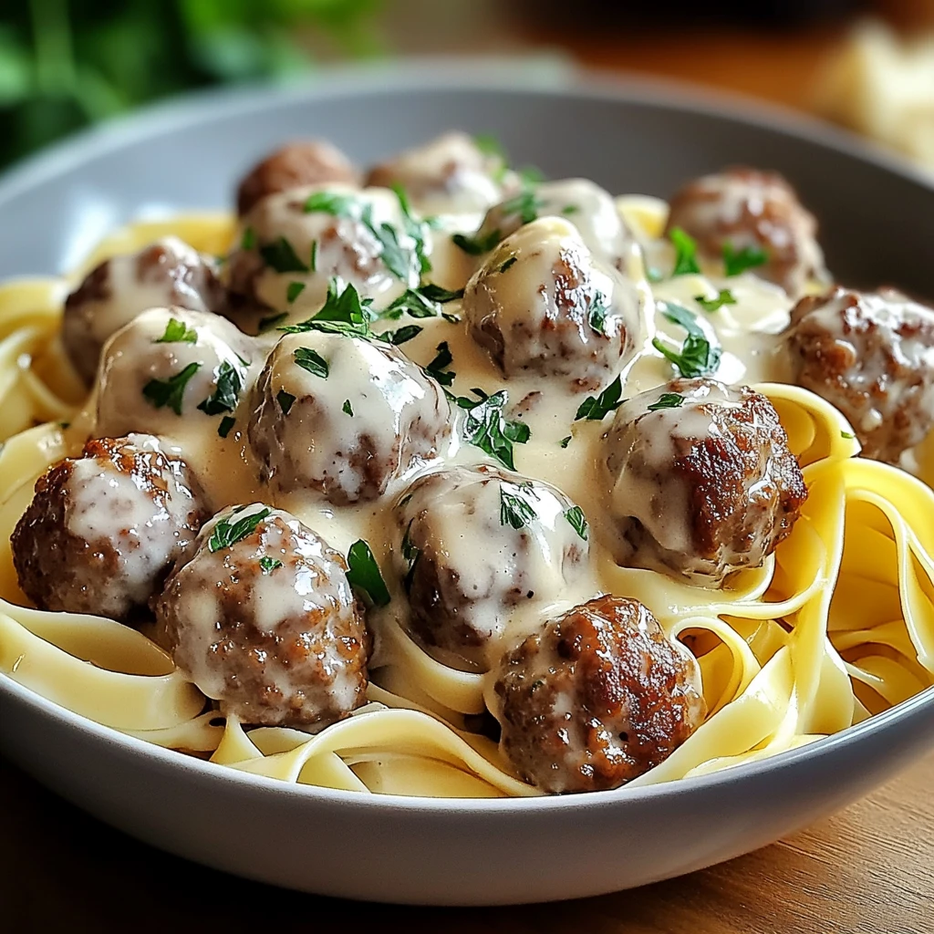 Meatball Stroganoff Creamy Sauce Recipe
