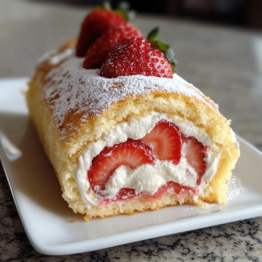 Heavenly Strawberry Shortcake Cheesecake Rolls Steps