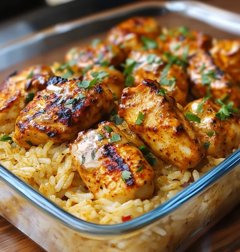 High Protein Creamy Cajun Chicken Rice Flavorful