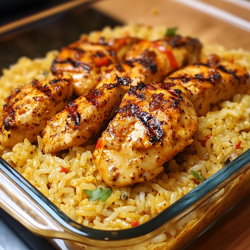 High Protein Creamy Cajun Chicken Rice Flavorful