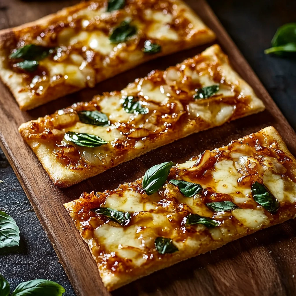 Hot Honey Garlic Flatbread Pizzas