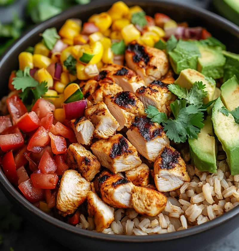 One Pan Chicken Burrito Bowl