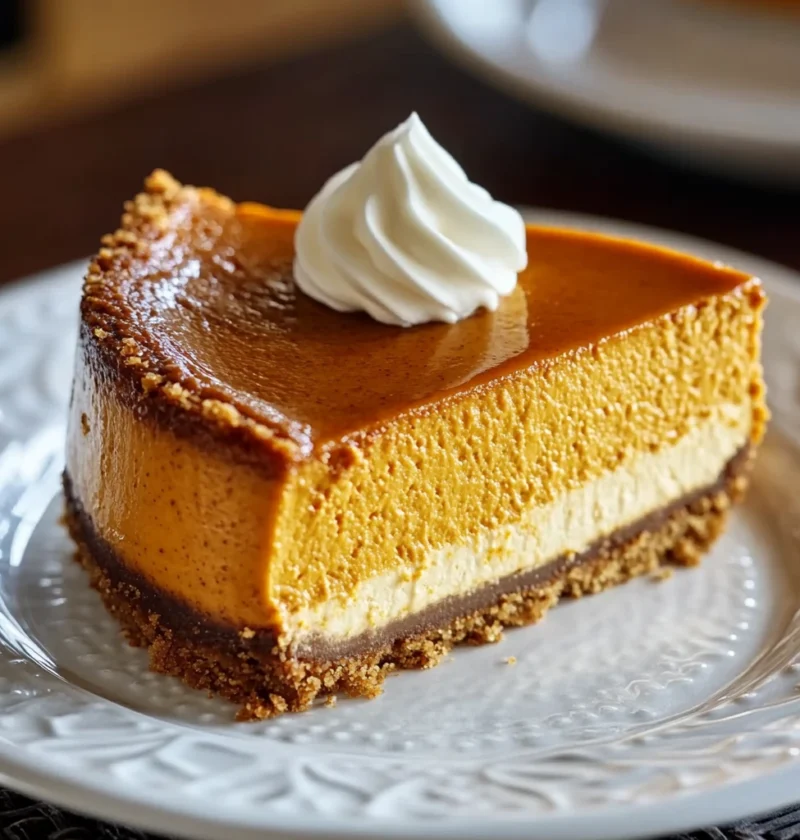Pumpkin Cheesecake Gingersnap Crust