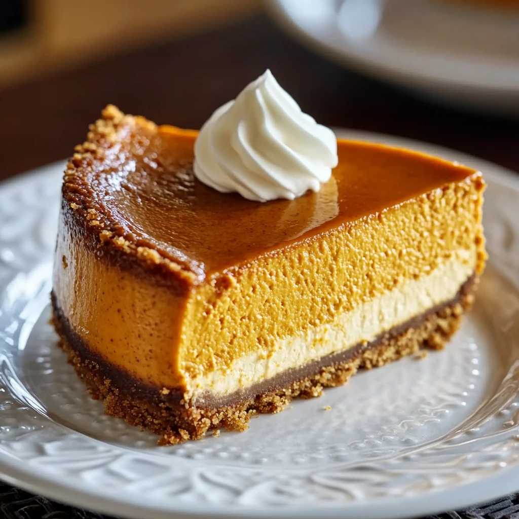 Pumpkin Cheesecake with Gingersnap Crust