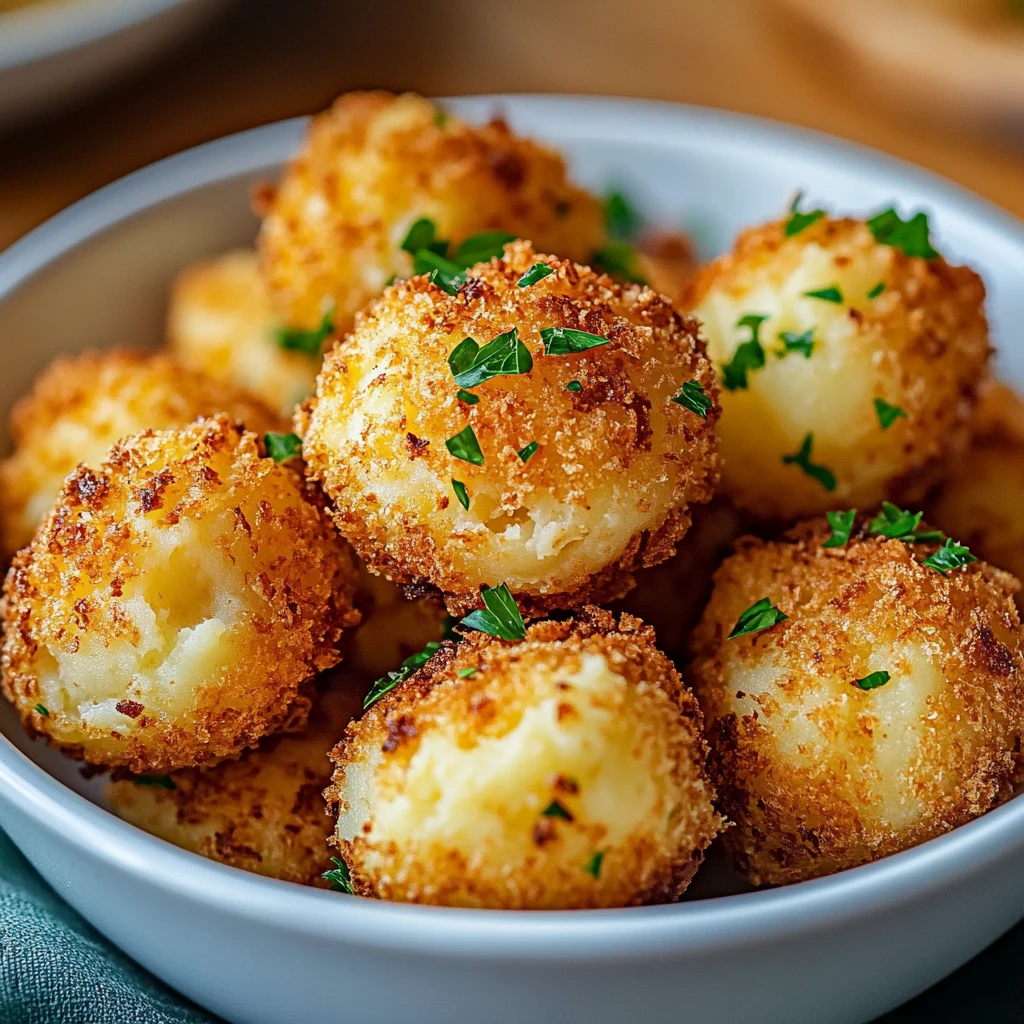 Air Fryer Cheesy Mashed Potato Balls