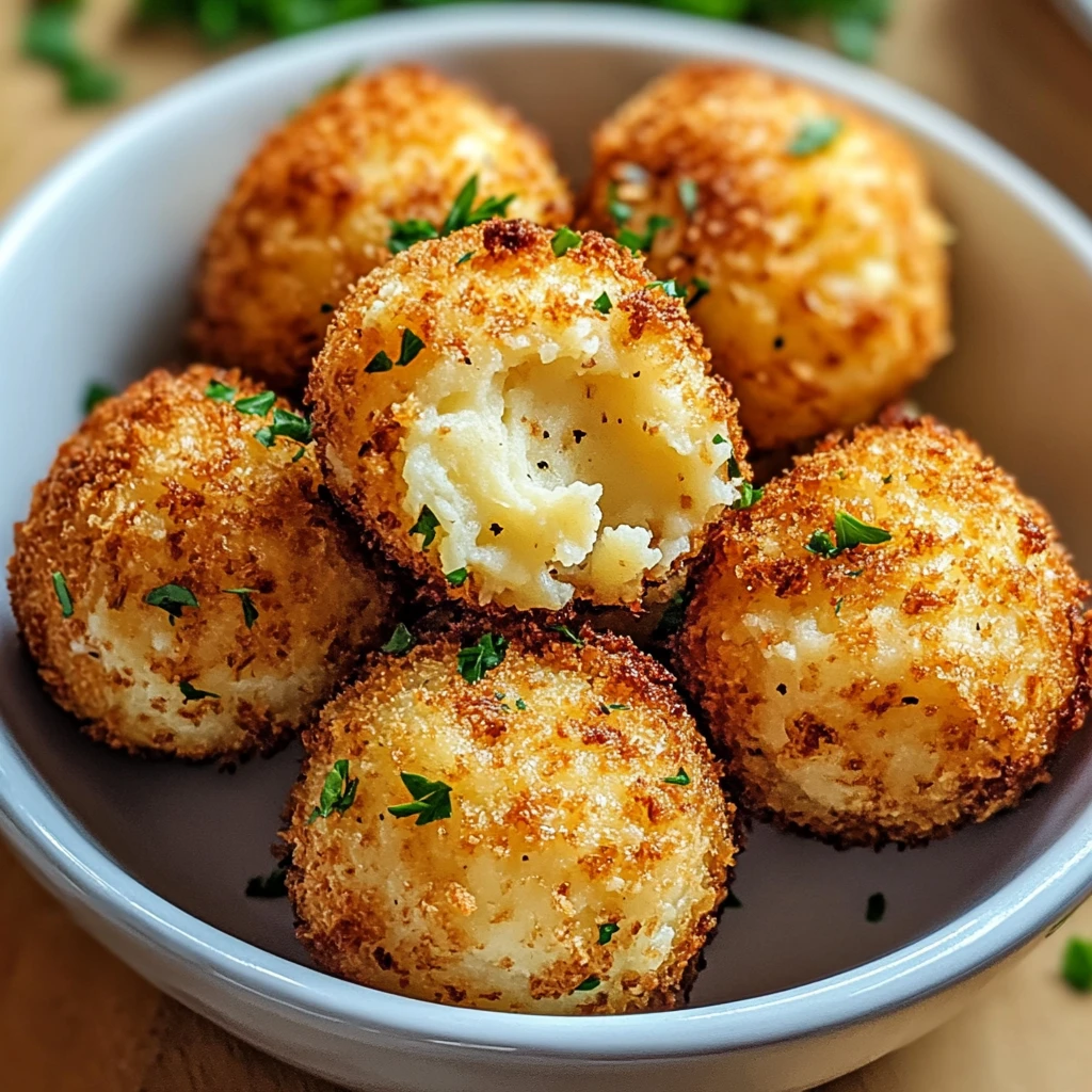 Air Fryer Cheesy Mashed Potato Balls