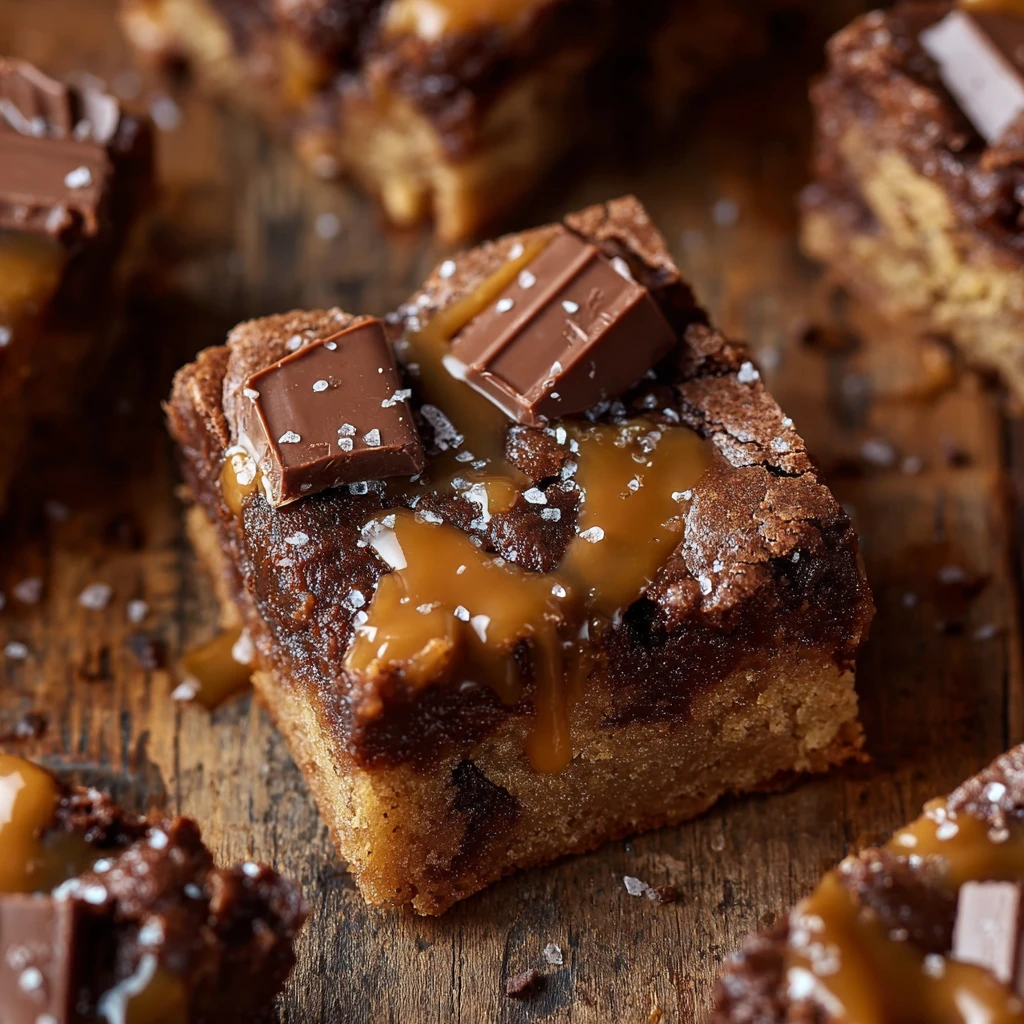 Salted Caramel Chocolate Cookie Bars