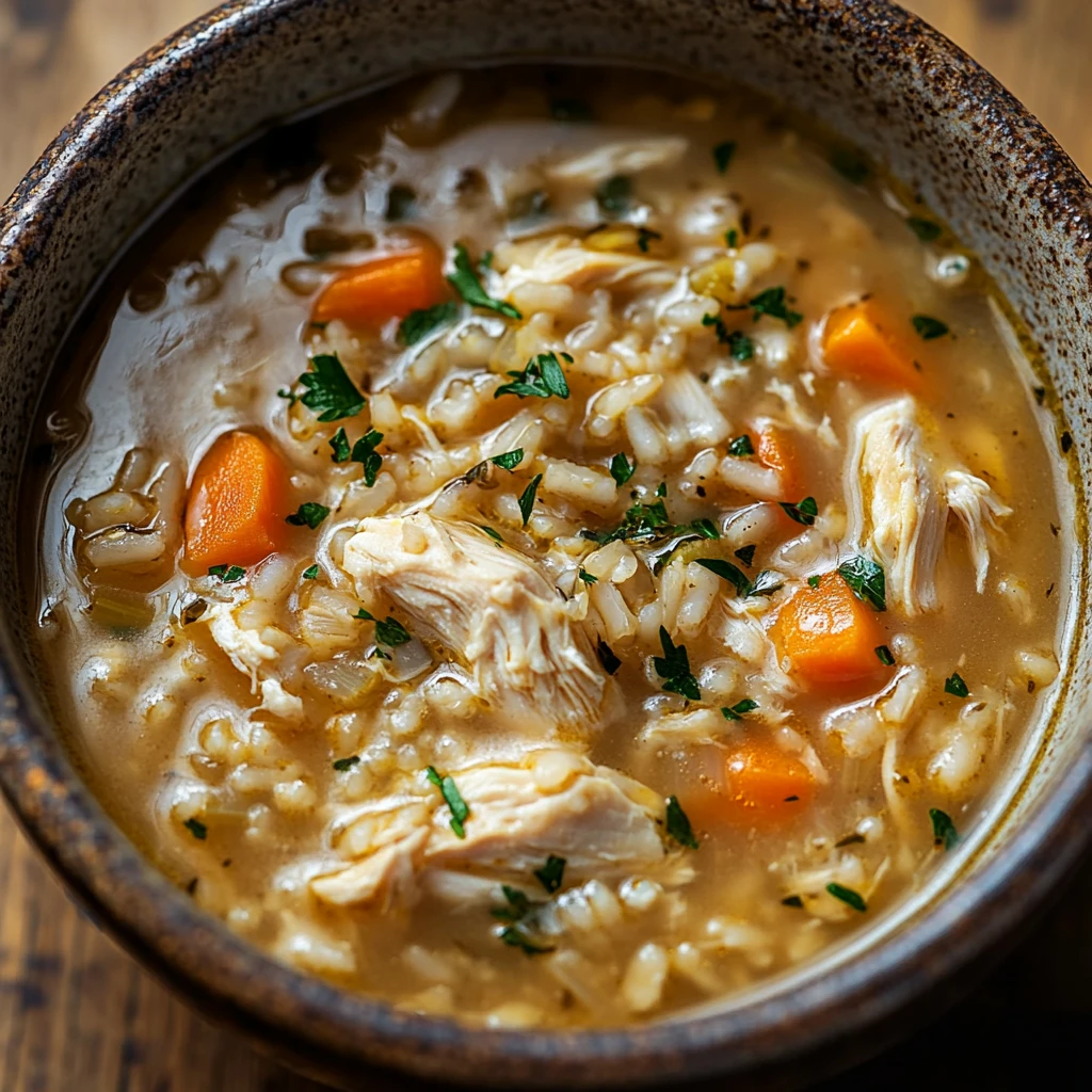 Slow Cooker Chicken Rice Soup