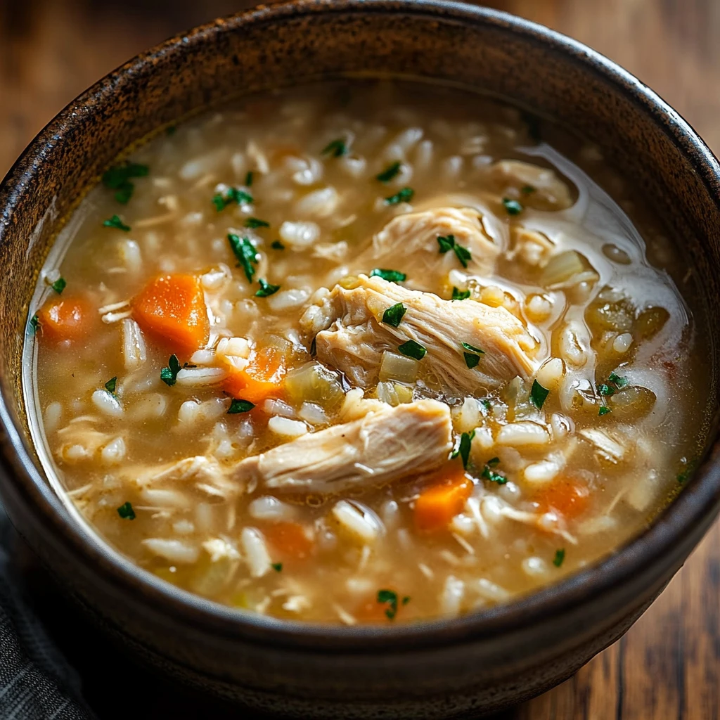 Slow Cooker Chicken Rice Soup