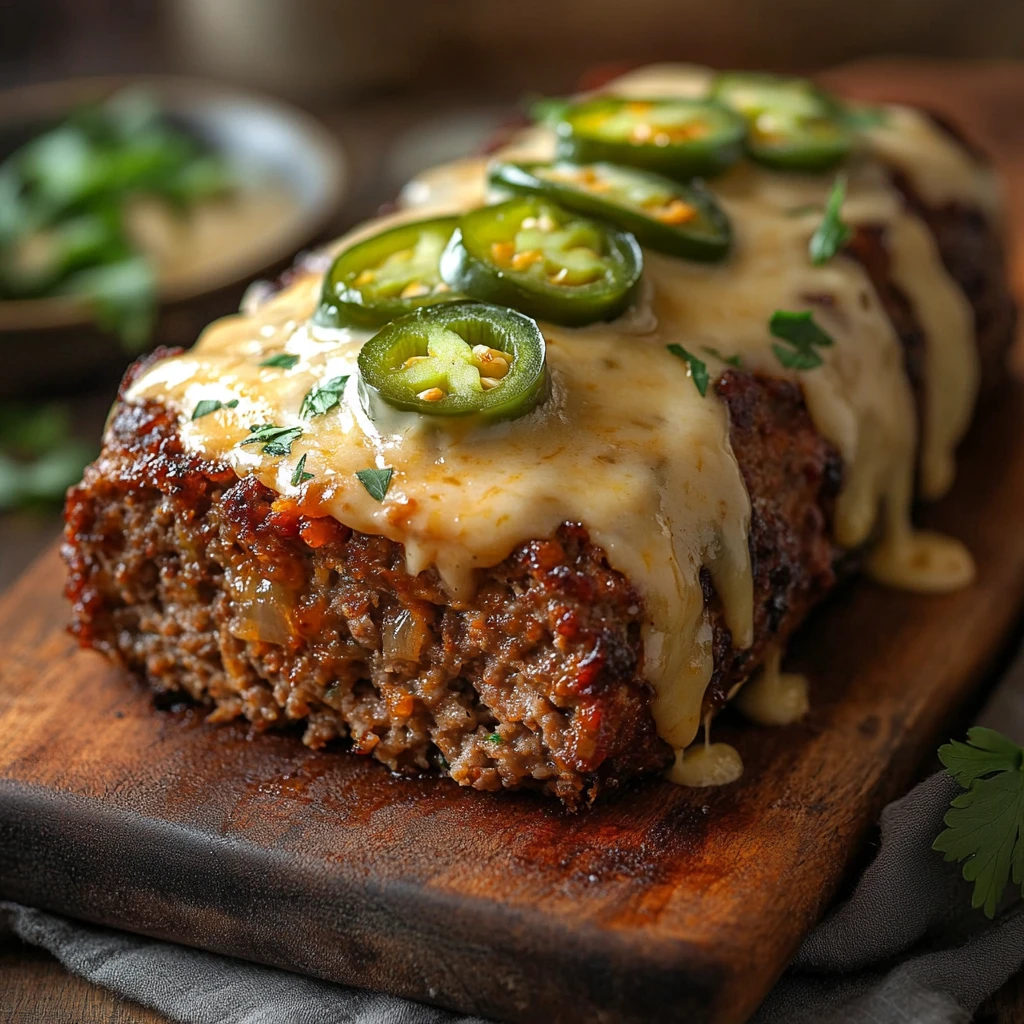 Smoky Jalapeno Popper Meatloaf with Creamy
