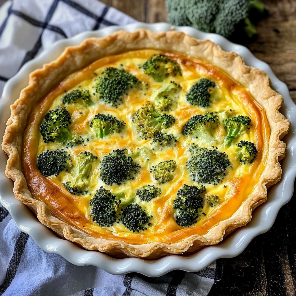The Best Broccoli and Cheddar Quiche Recipe
