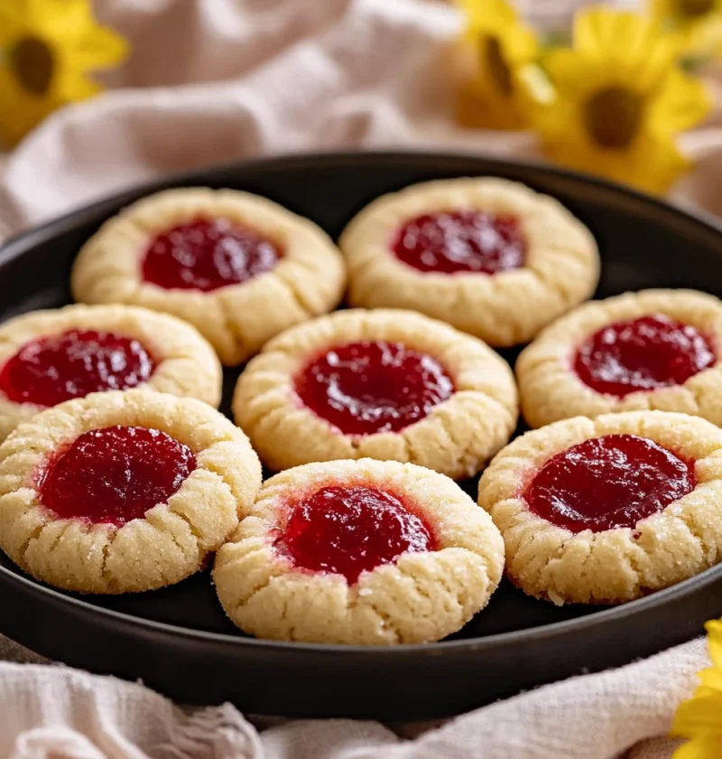 Tropical Guava Jam Thumbprint Cookies