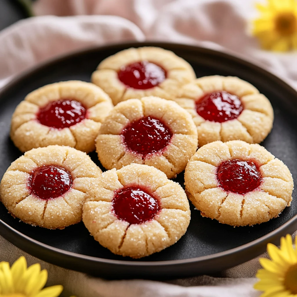 Tropical Guava Jam Thumbprint Cookies