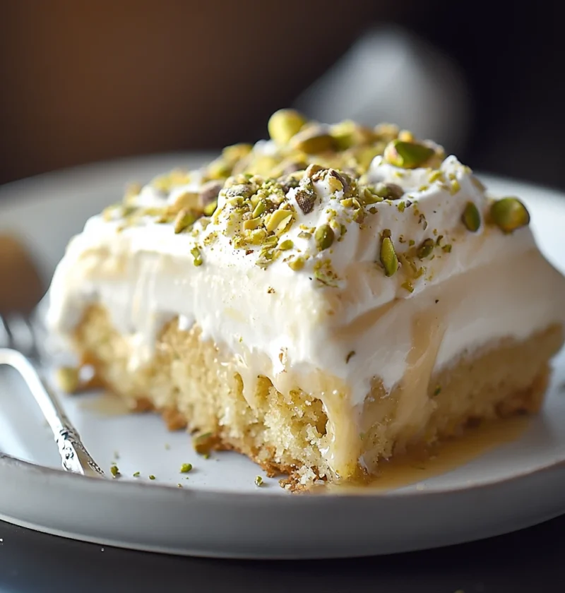 Vegan Pistachio Tres Leches Milk Cake