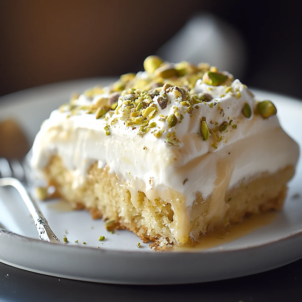 Vegan Pistachio Tres Leches (3 Milk Cake)